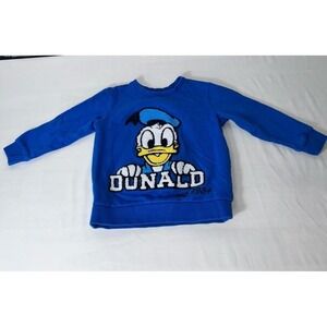 Disney Sweater 1.5-2yrs Blue Embroidered Sweatshirt Donald‎ Duck Graphic Vintage